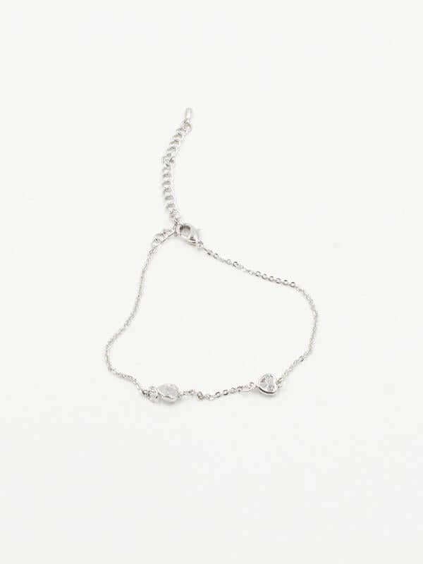 اسوارة زركون قلوب اسواره متوفر 2 لون فضي