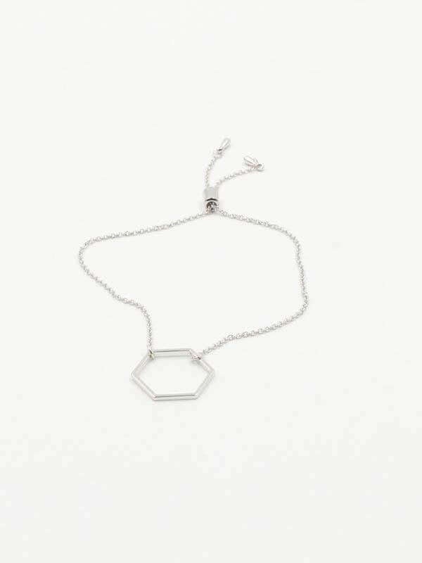 اسوارة شكل سداسي اسواره متوفر 2 لون فضي