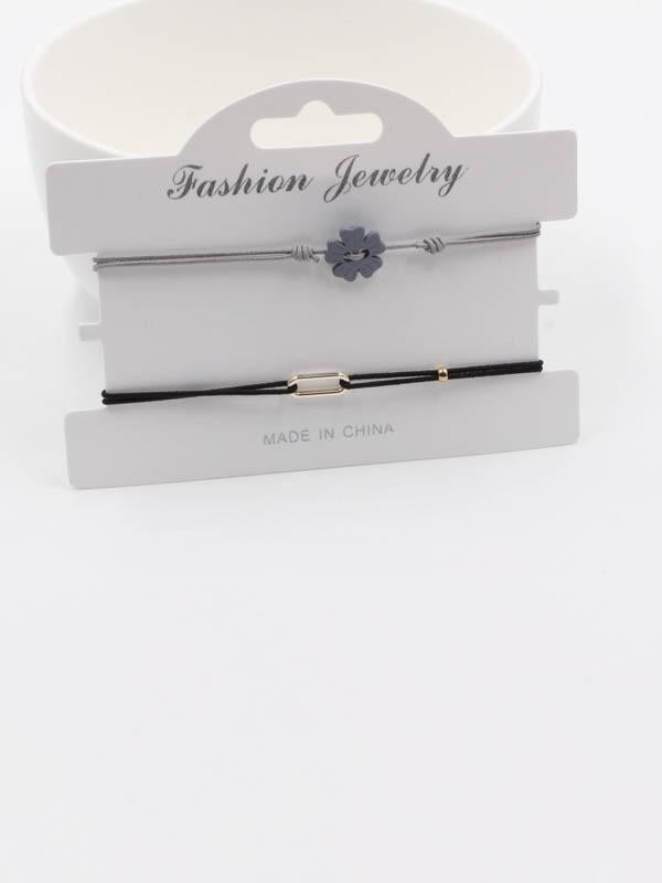 طقم اساور خرز وردة اسواره متوفر 5 لون اسود