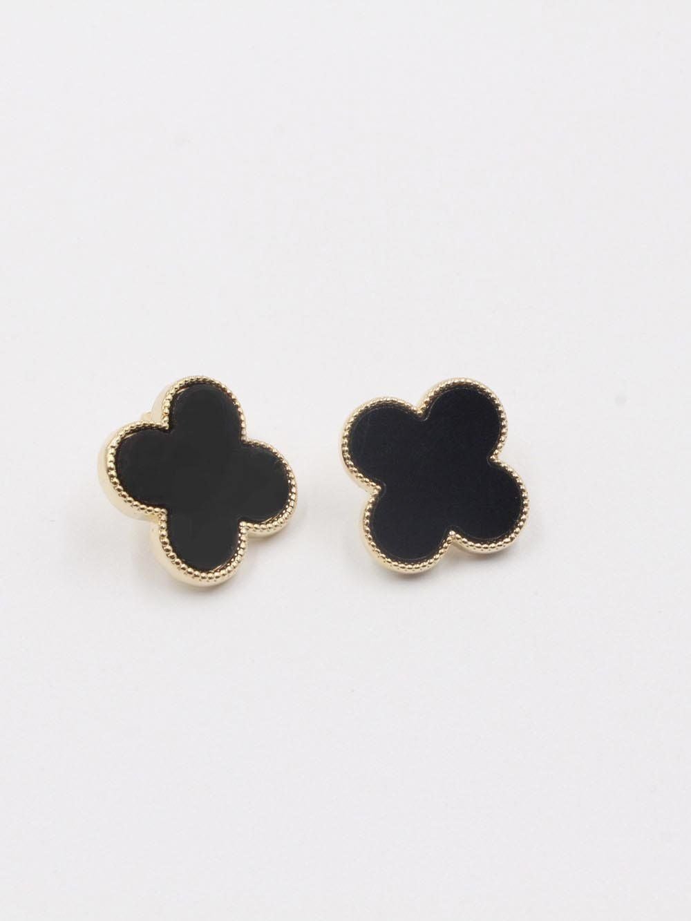 حلق فان كليف مقاس 2.1 سم كبير حلق van cleef اسود