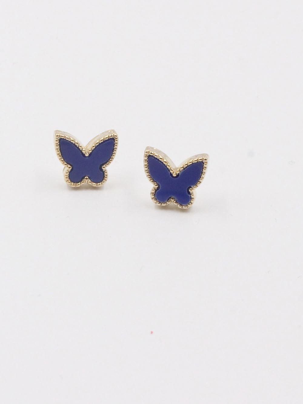 حلق فان كليف فراشة صغير حلق van cleef ازرق