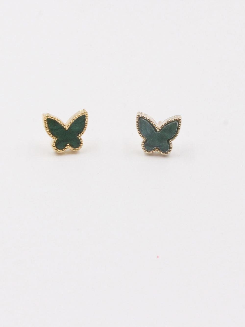 حلق فان كليف فراشة صغير حلق van cleef اخضر