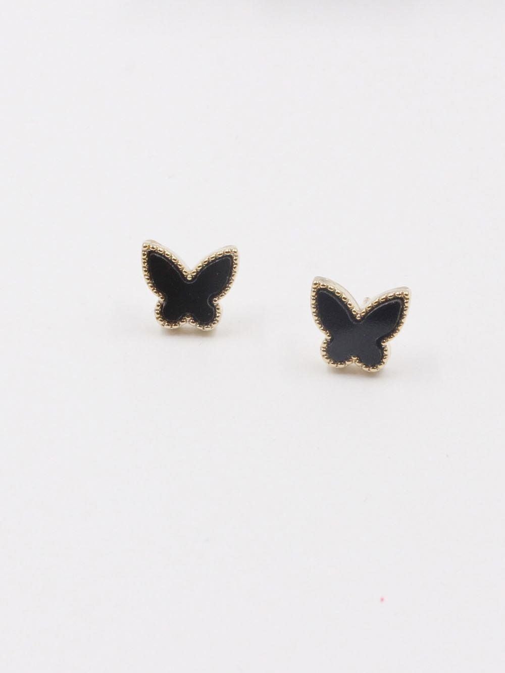 حلق فان كليف فراشة صغير حلق van cleef اسود