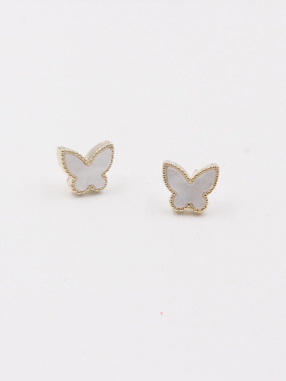 حلق فان كليف فراشة صغير حلق van cleef ابيض