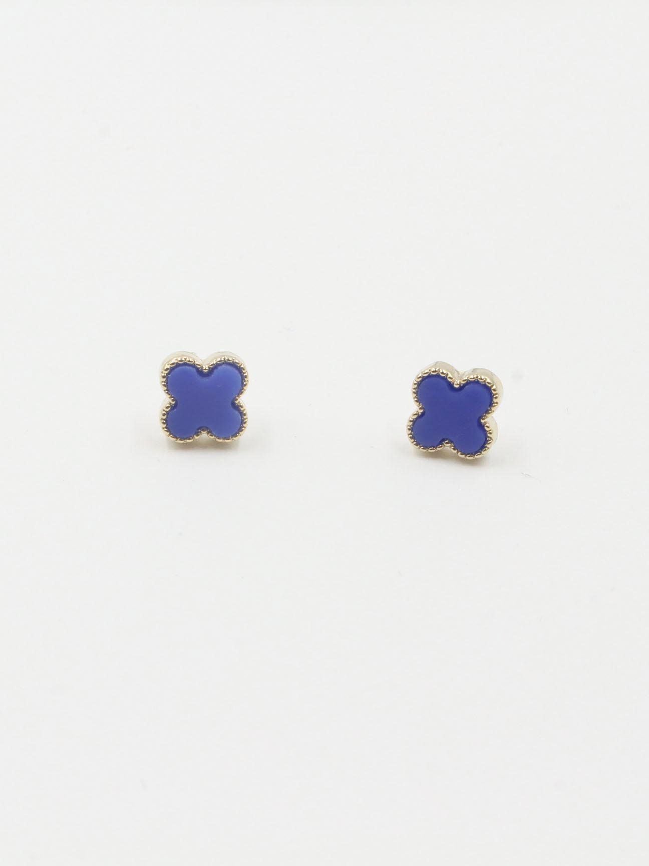 حلق فان كليف صغير 1 سم حلق van cleef ازرق