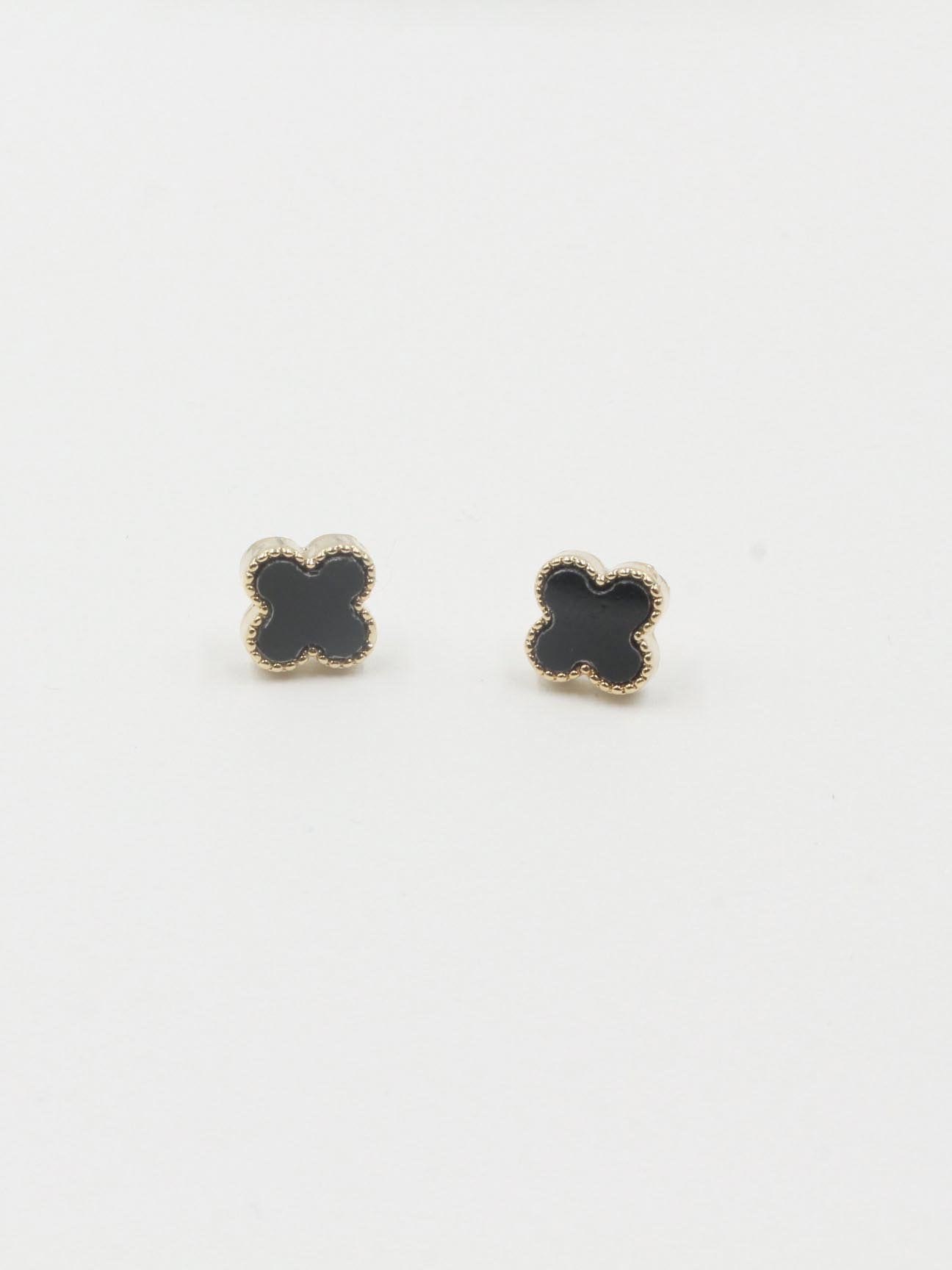 حلق فان كليف صغير 1 سم حلق van cleef اسود