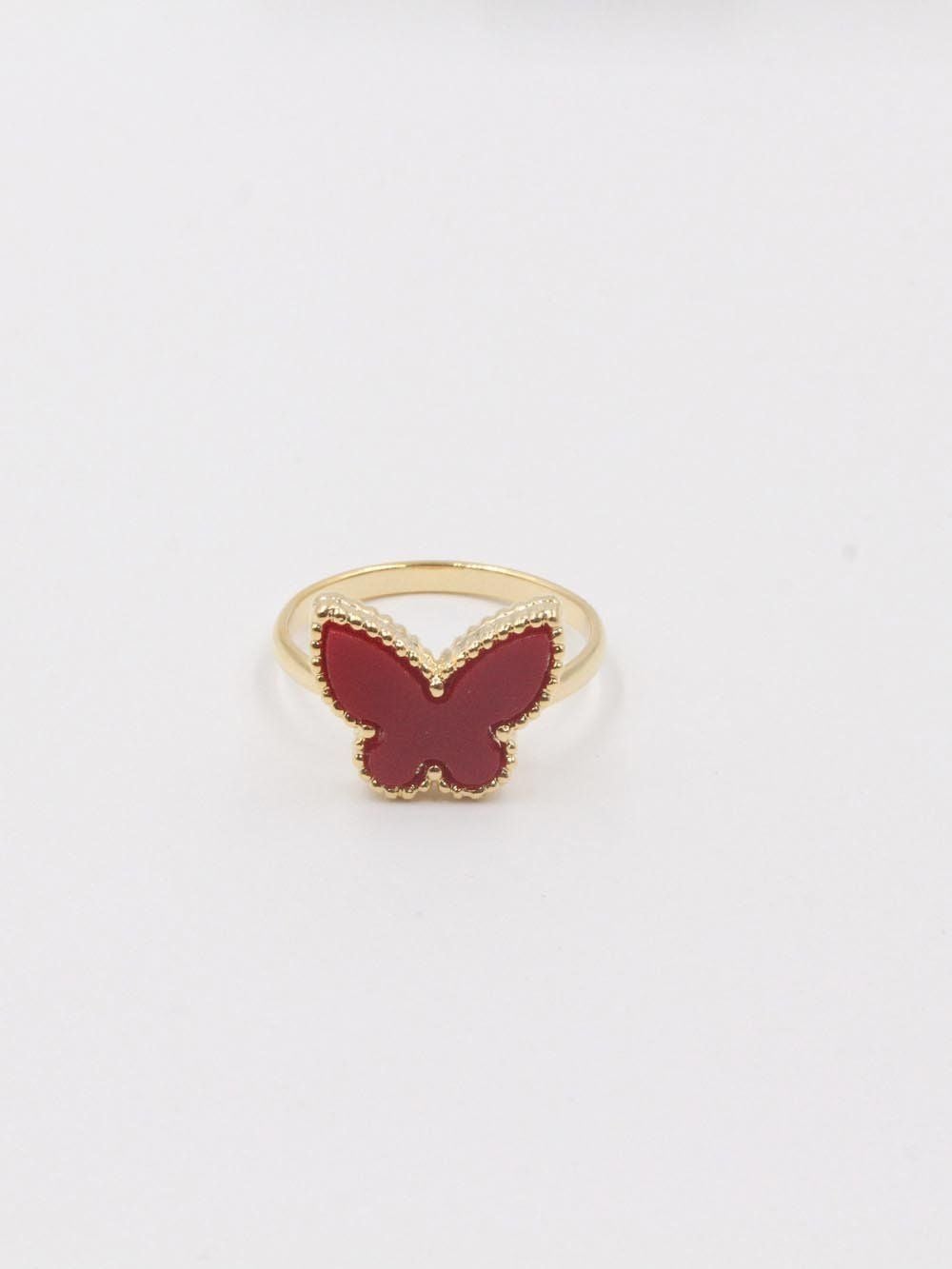 خاتم فان كليف فراشة خواتم van cleef احمر