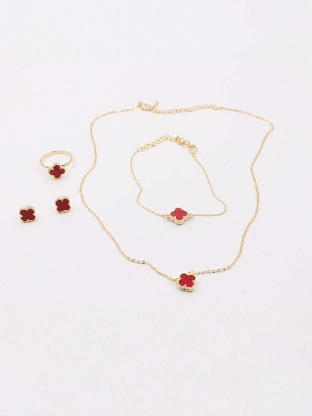 طقم فان كليف الجديد صدف بناتي طقم van cleef احمر