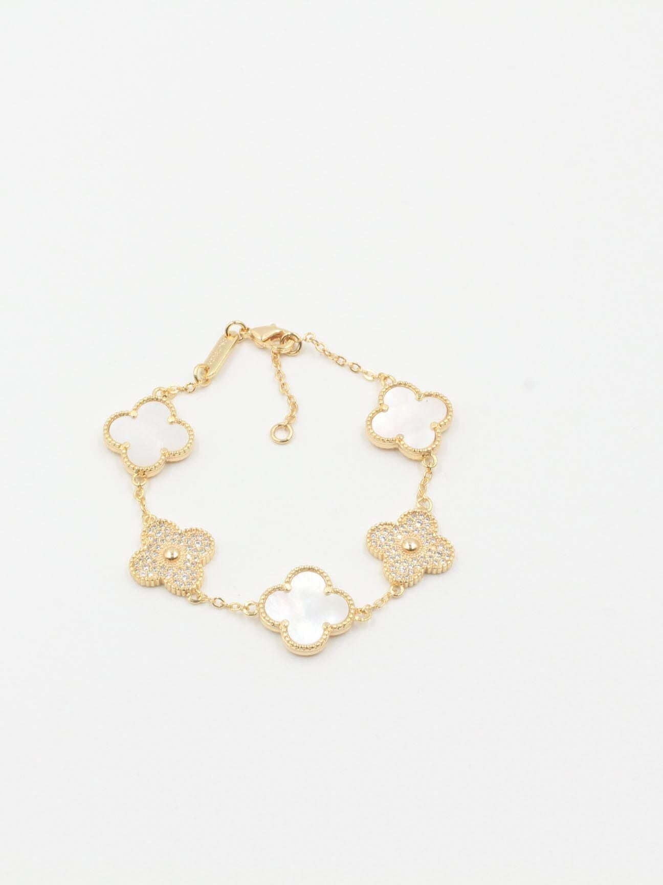 اسواره فان كليف 5 ورود زركون اسواره van cleef ابيض