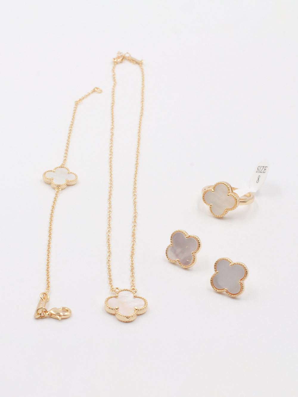 طقم فان كليف صدف 4 قطع اطقم van cleef ابيض 6