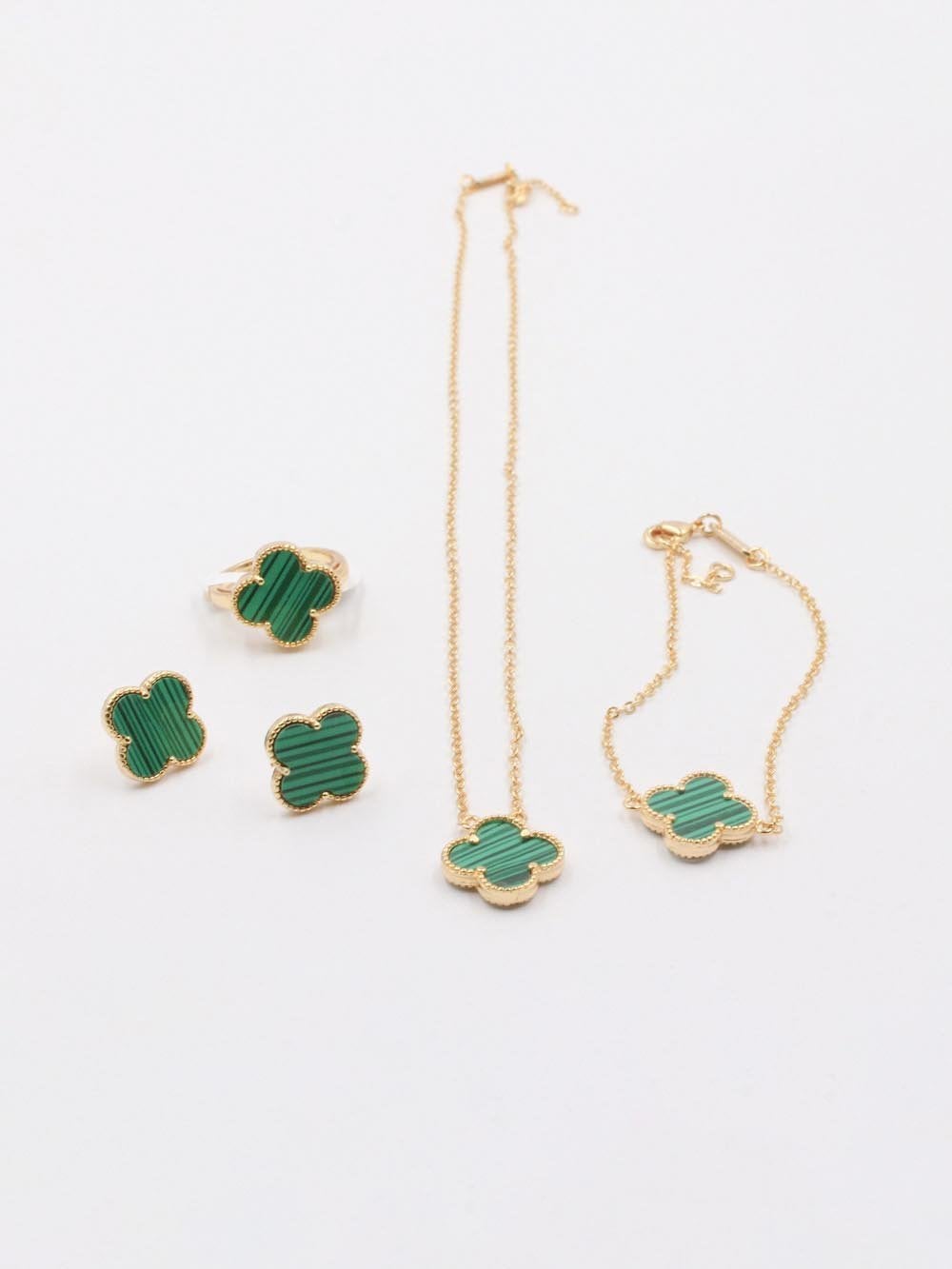 طقم فان كليف صدف 4 قطع اطقم van cleef اخضر 6