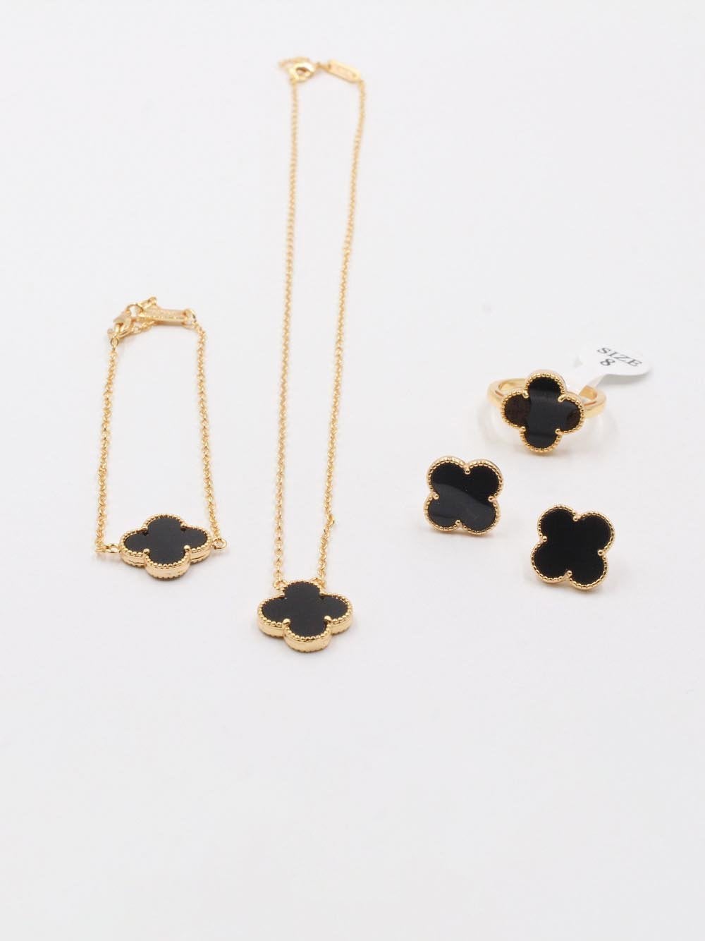 طقم فان كليف صدف 4 قطع اطقم van cleef اسود 6