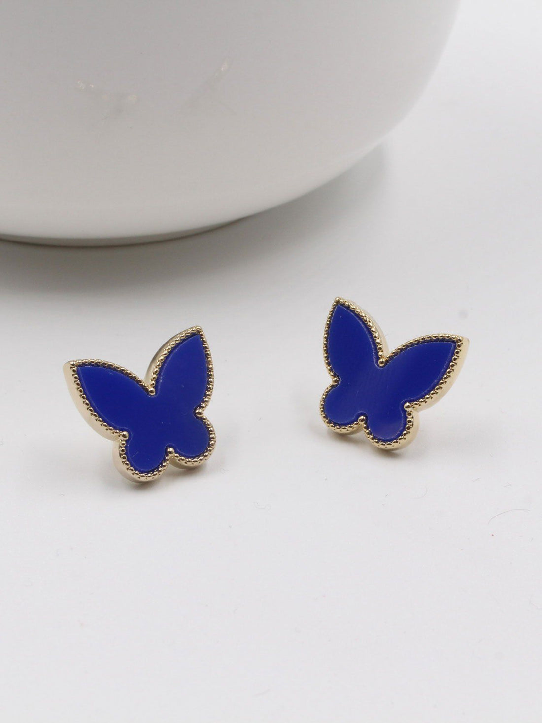 حلق فان كليف فراشة كبير حلق van cleef ازرق