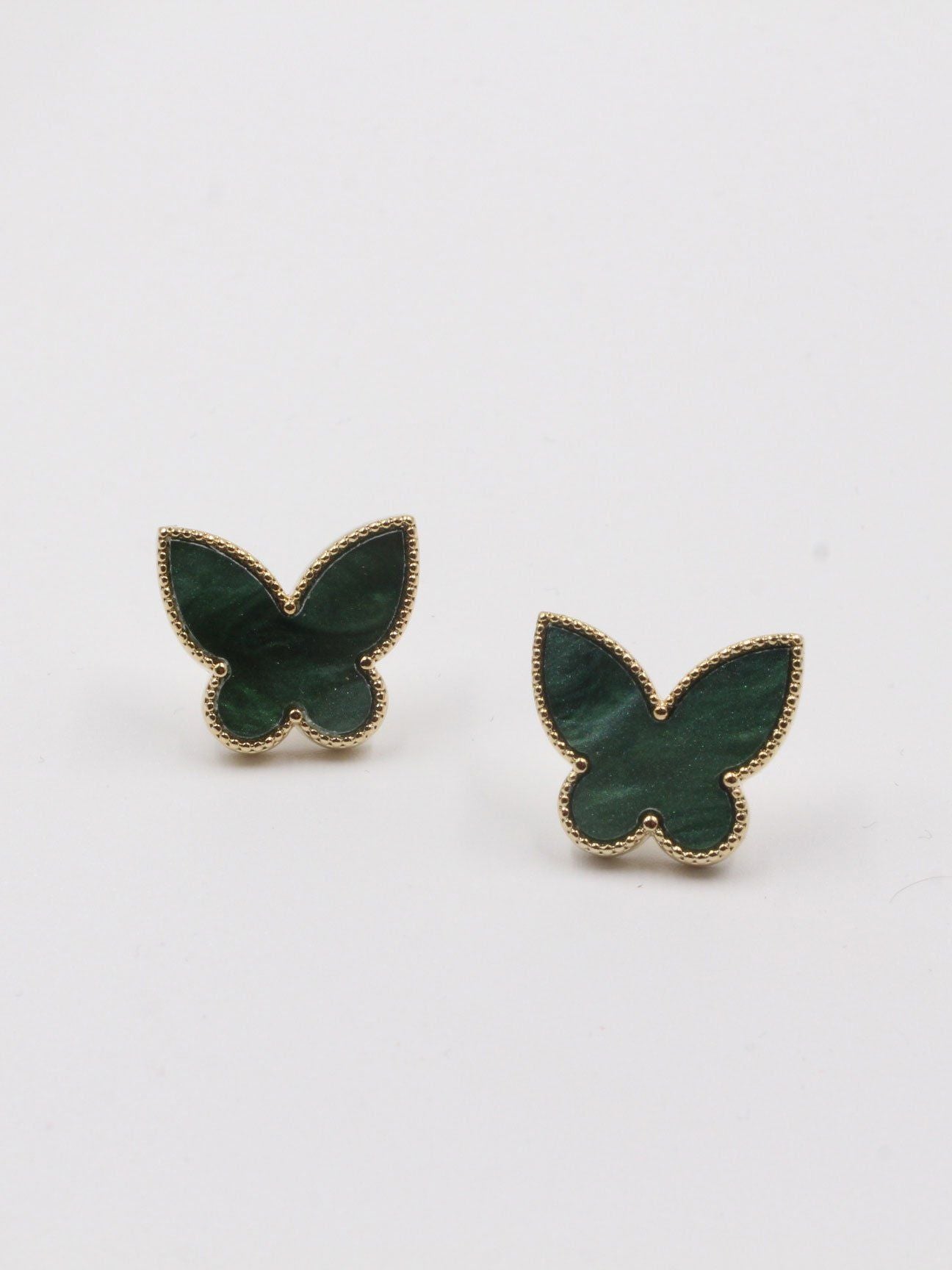 حلق فان كليف فراشة كبير حلق van cleef اخضر