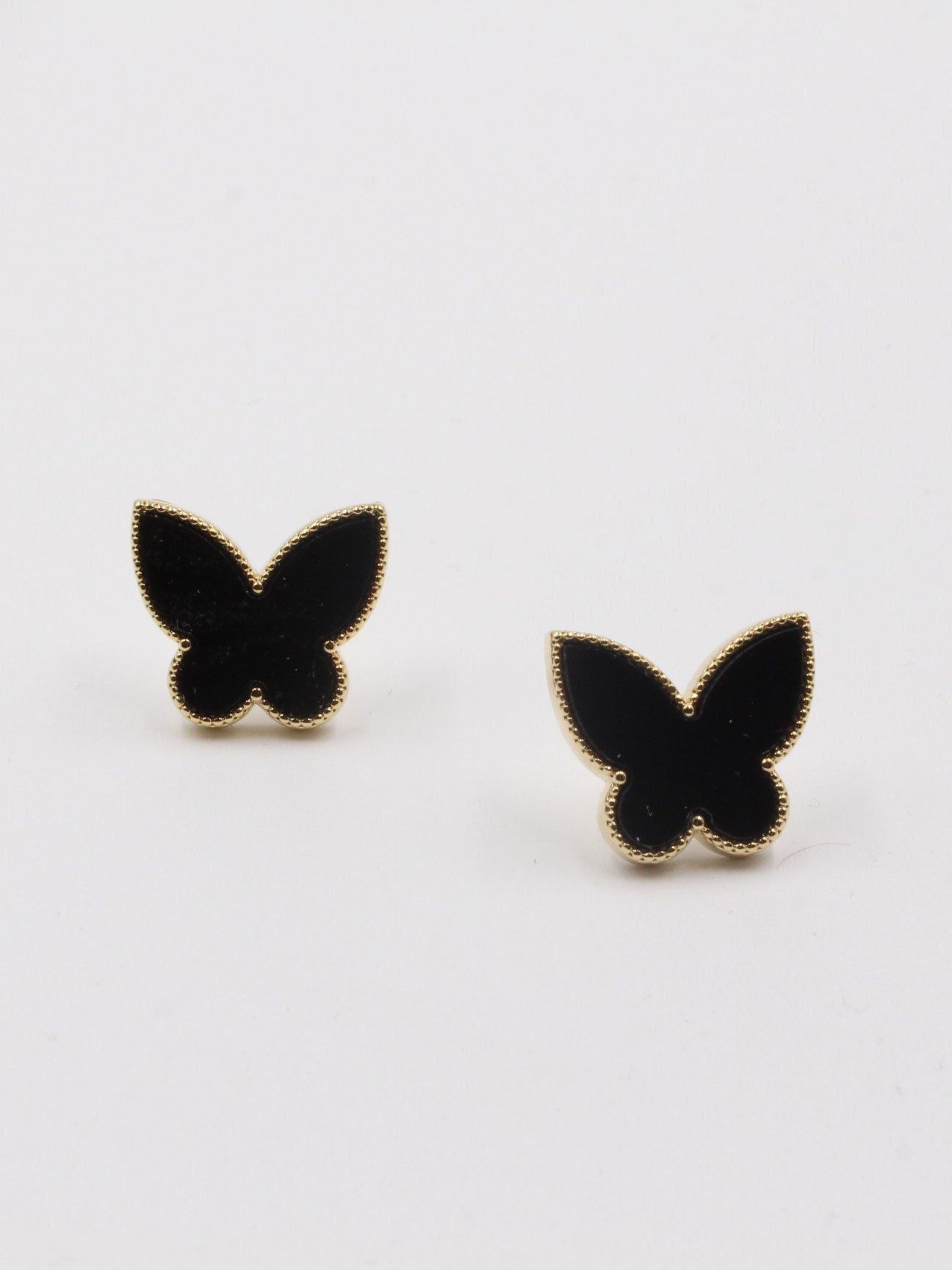 حلق فان كليف فراشة كبير حلق van cleef اسود