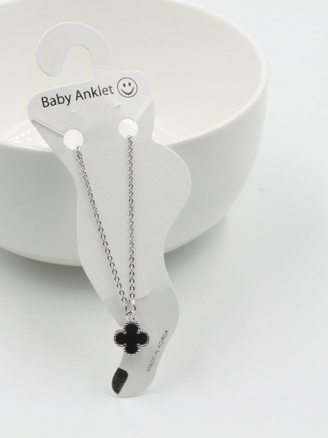 خلخال فان كليف اطفال خلاخل van cleef اسود فضي