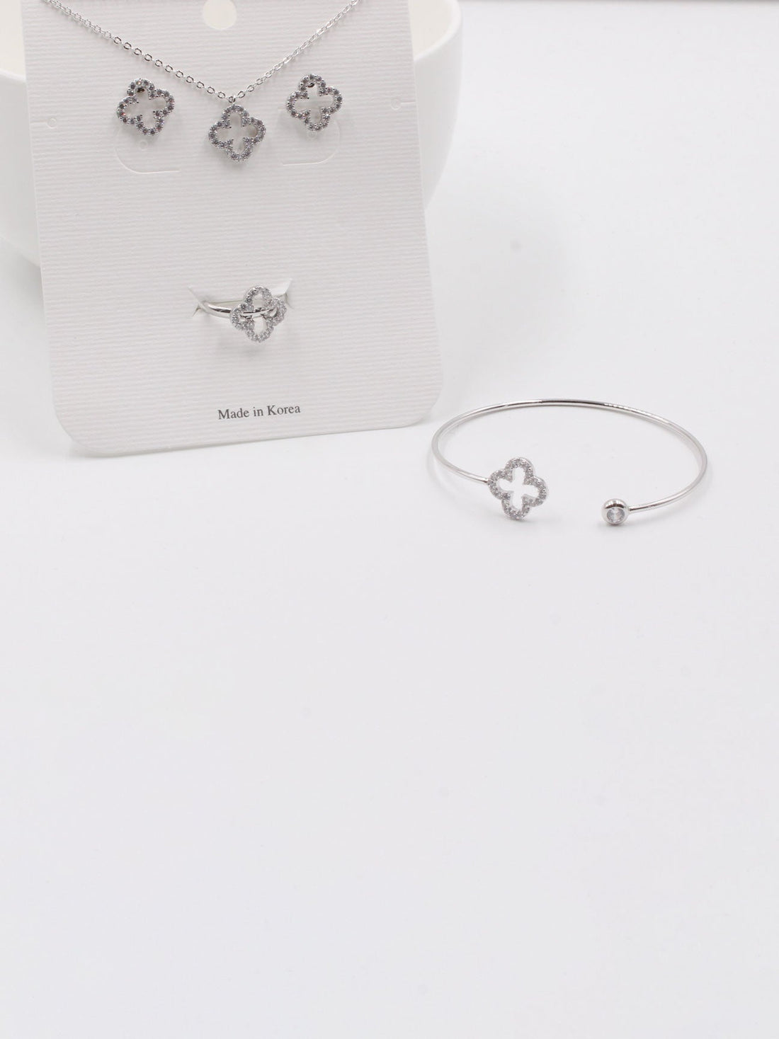 طقم بناتي فان كليف 4 قطع زركون اطقم van cleef