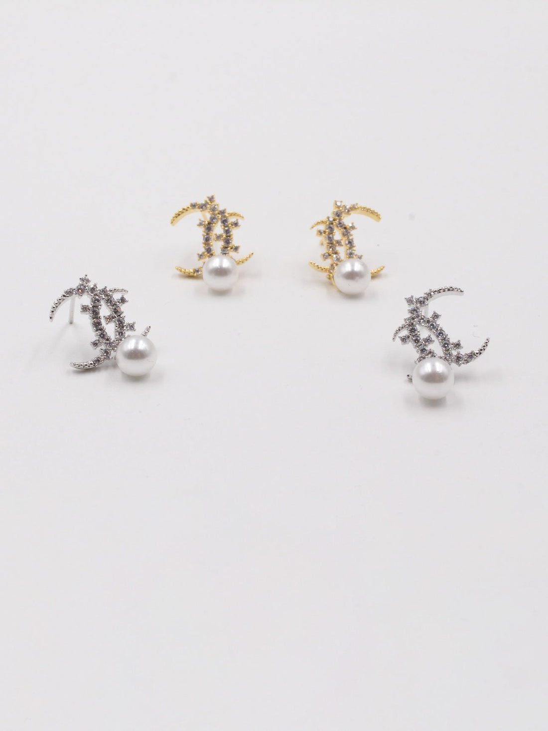 حلق شانيل زركون وذ بيرل حلق chanel