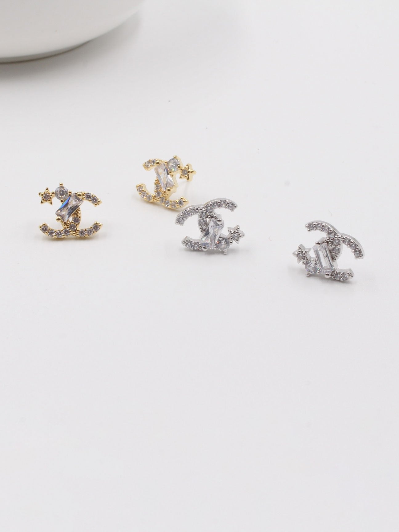 حلق شانيل ناعم زركون حلق chanel