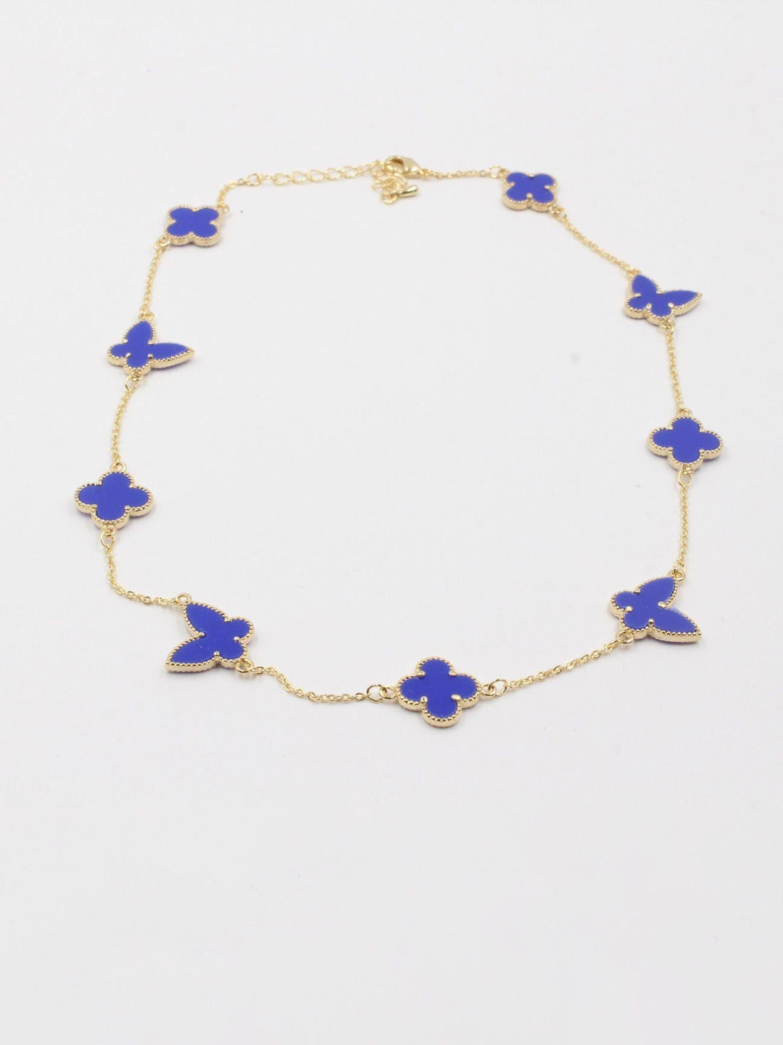 عقد فان كليف فراشة سلسال van cleef ازرق