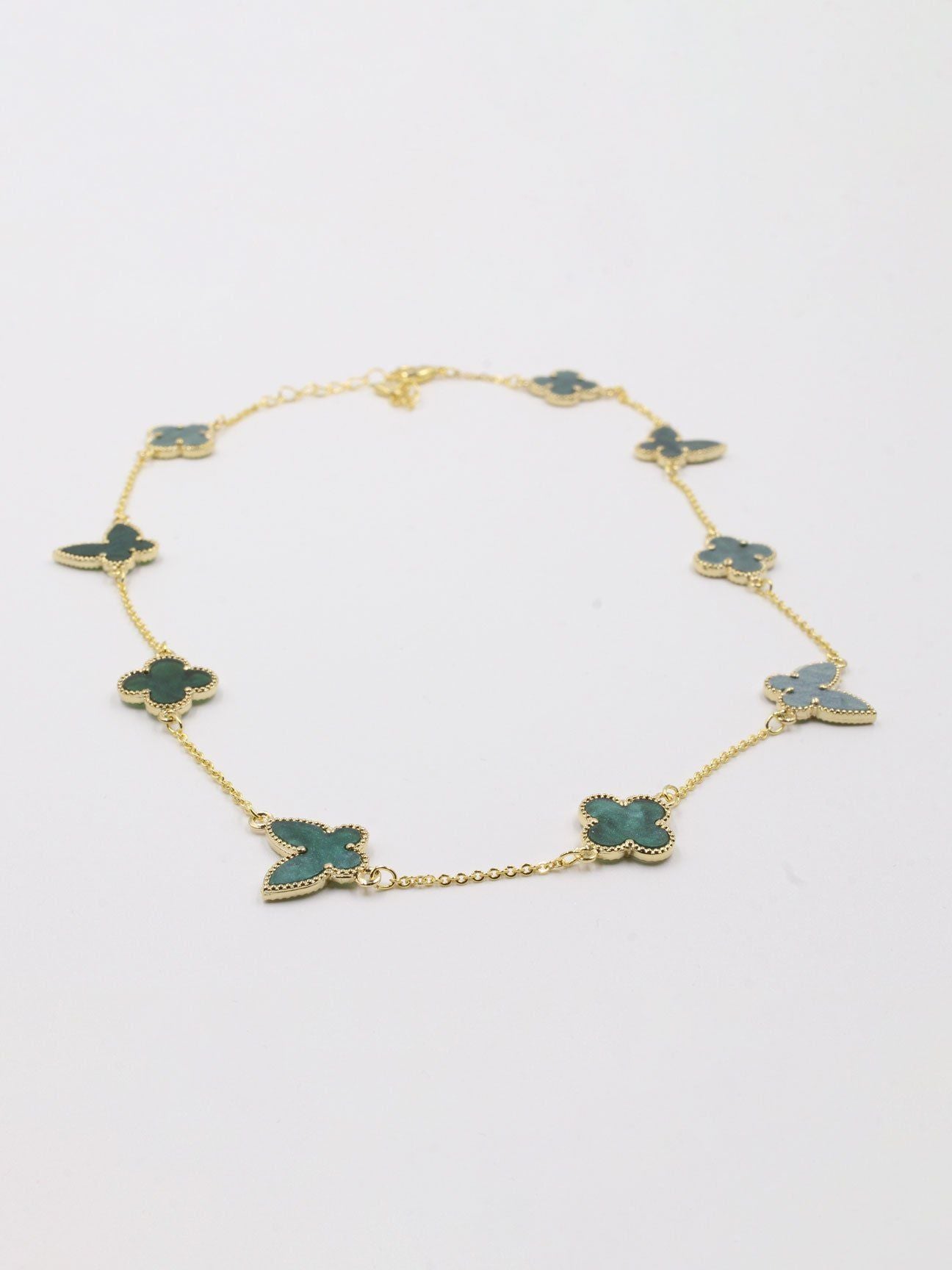 عقد فان كليف فراشة سلسال van cleef اخضر