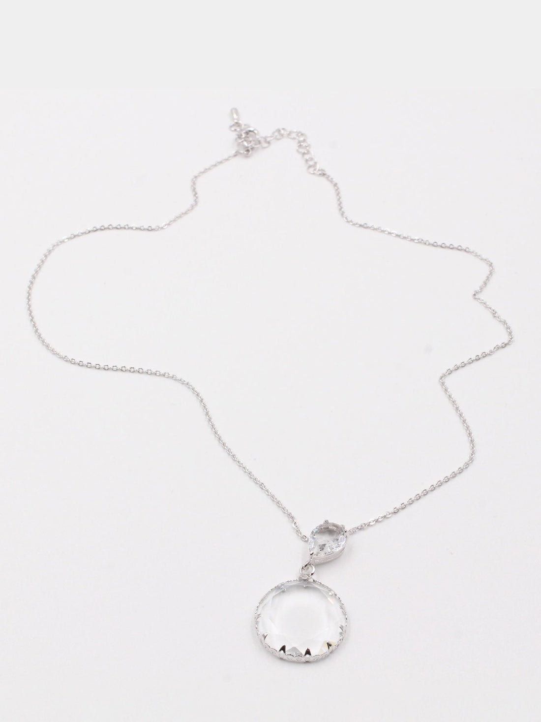 سلسال زجاجي قلاس مدور سلسال متوفر 2 لون فضي