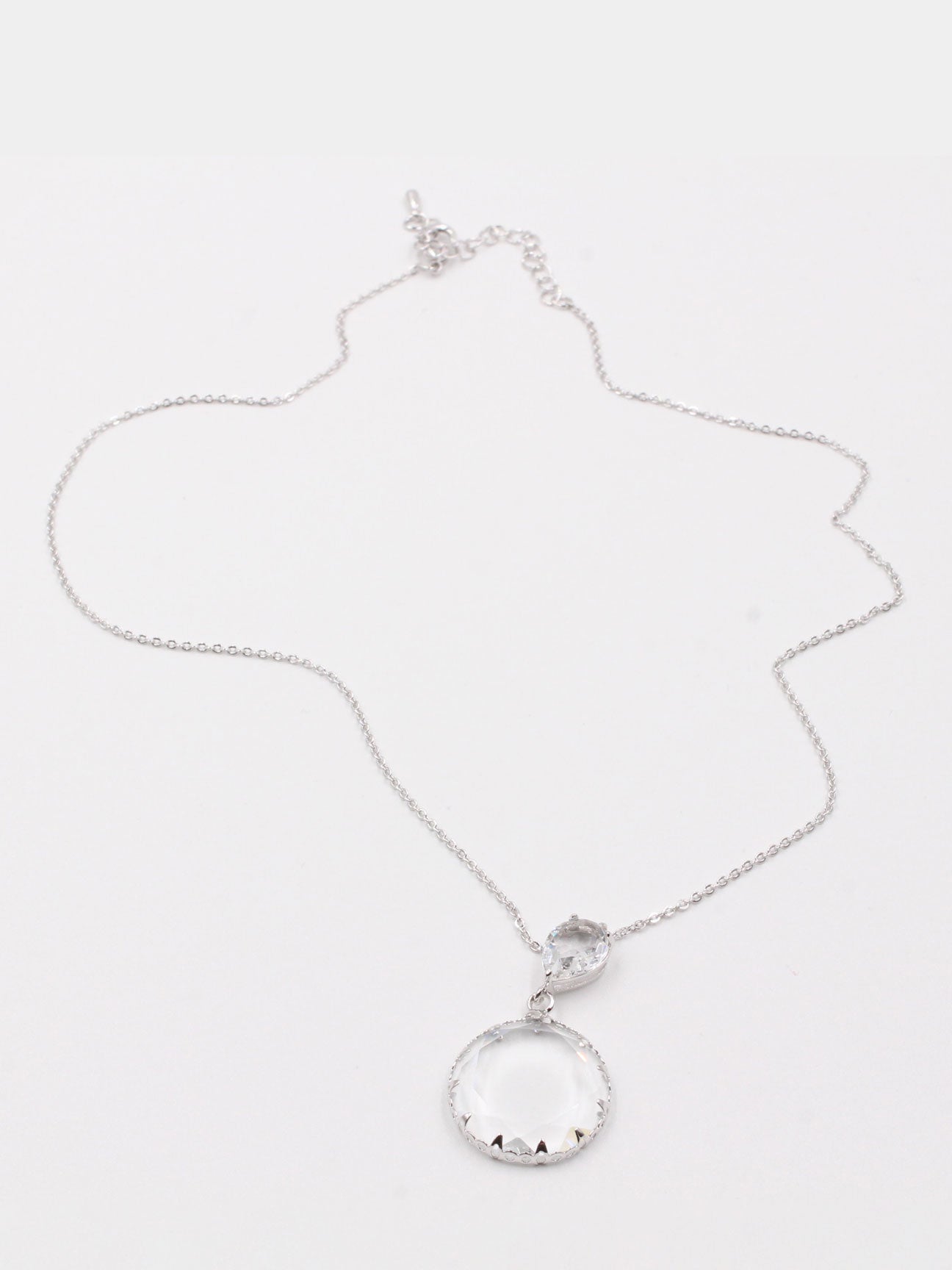 سلسال زجاجي قلاس مدور سلسال متوفر 2 لون فضي