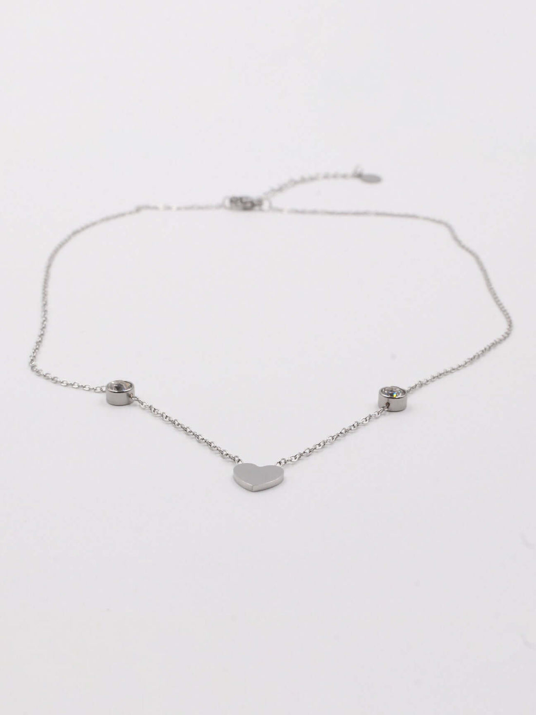 سلسال قلب ناعم بفصين زركون سلسال متوفر 2 لون