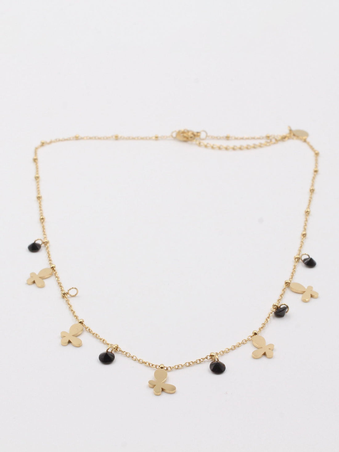 سلسال فراشة وزركون سلسال متوفر 4 لون اسود ذهبي