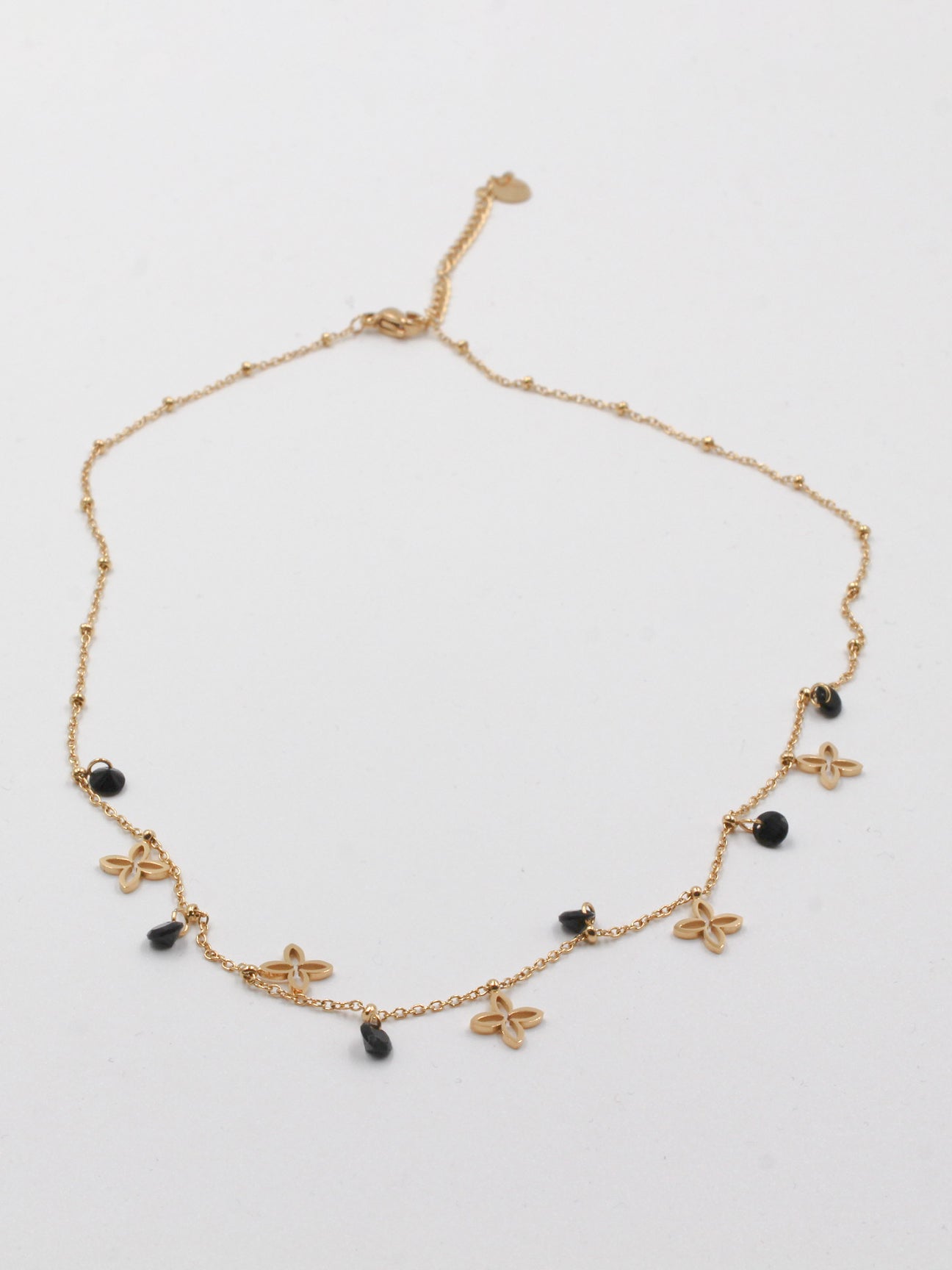 سلسال فان كليف وزركون سلسال van cleef اسود ذهبي