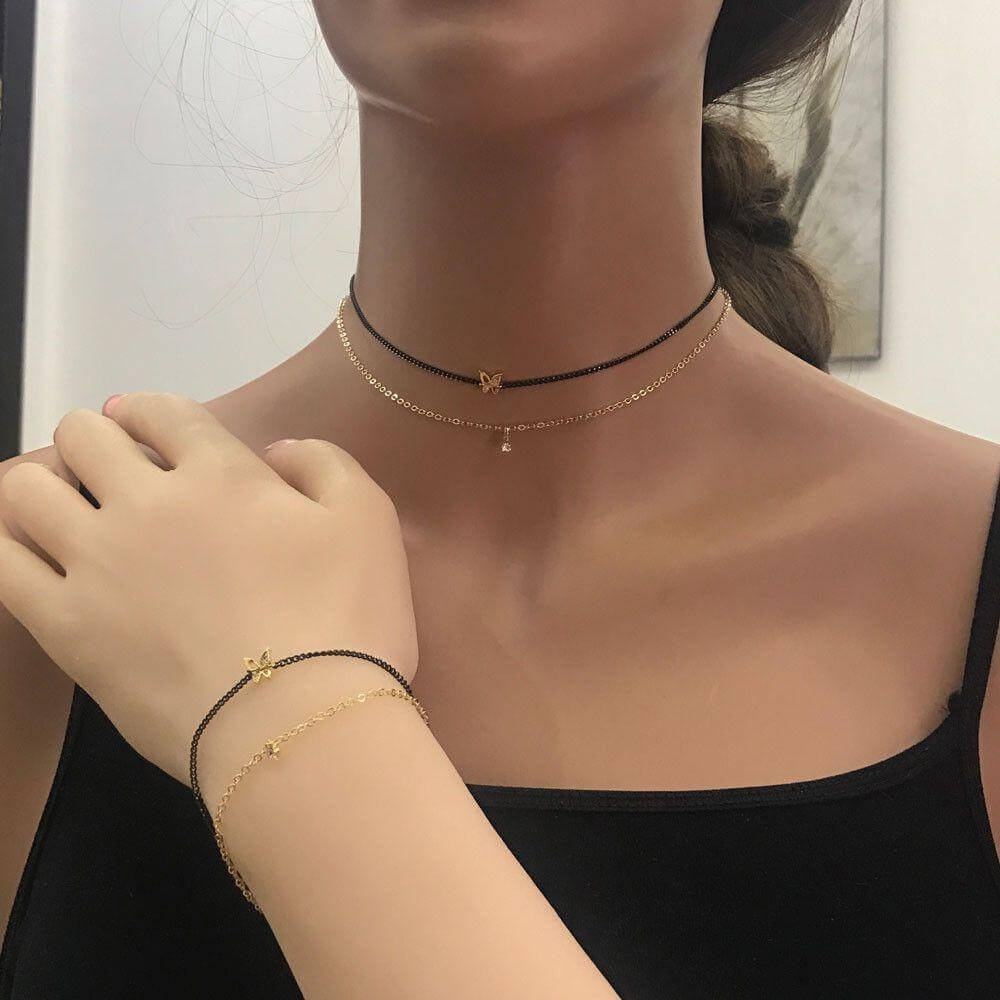 سلسال دورين تصميم فراشه سلسال متوفر 2 لون