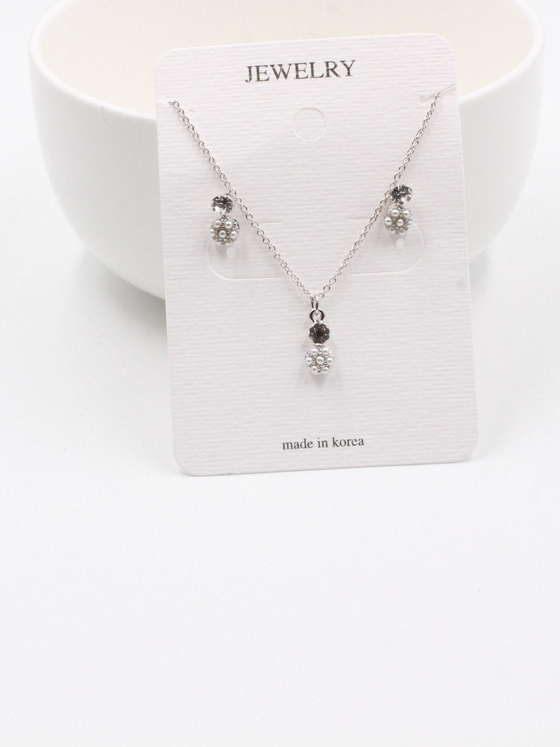 طقم كوري لولو وكرستال مدور اطقم متوفر 2 لون فضي