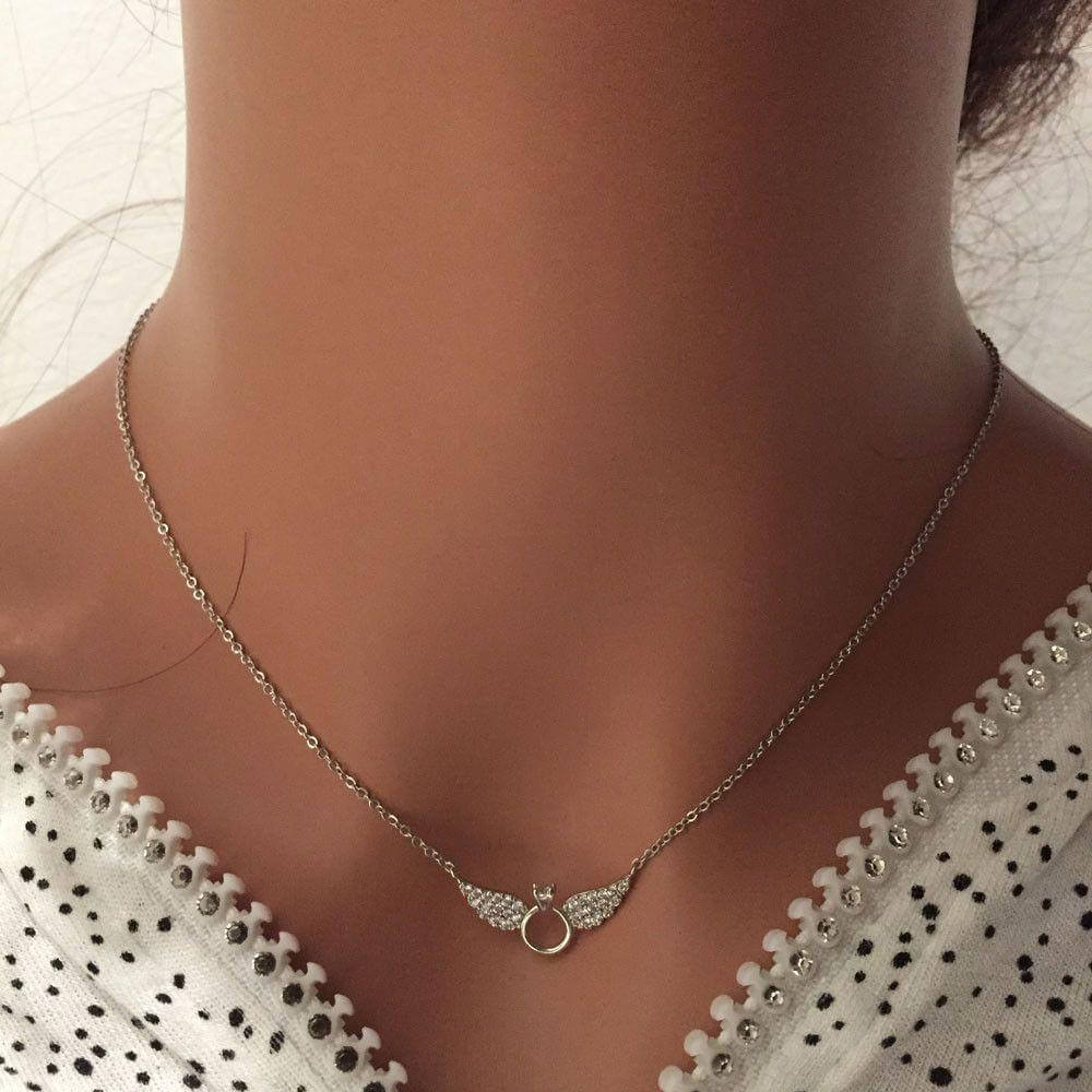 سلسال تيفاني جناح زركون صغير سلسال tiffany