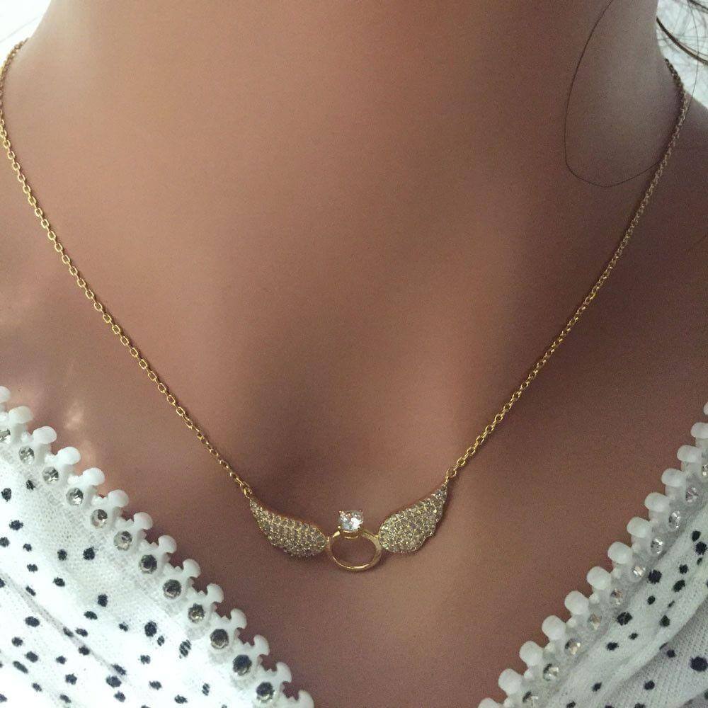 سلسال تيفاني جناح زركون كبير سلسال tiffany