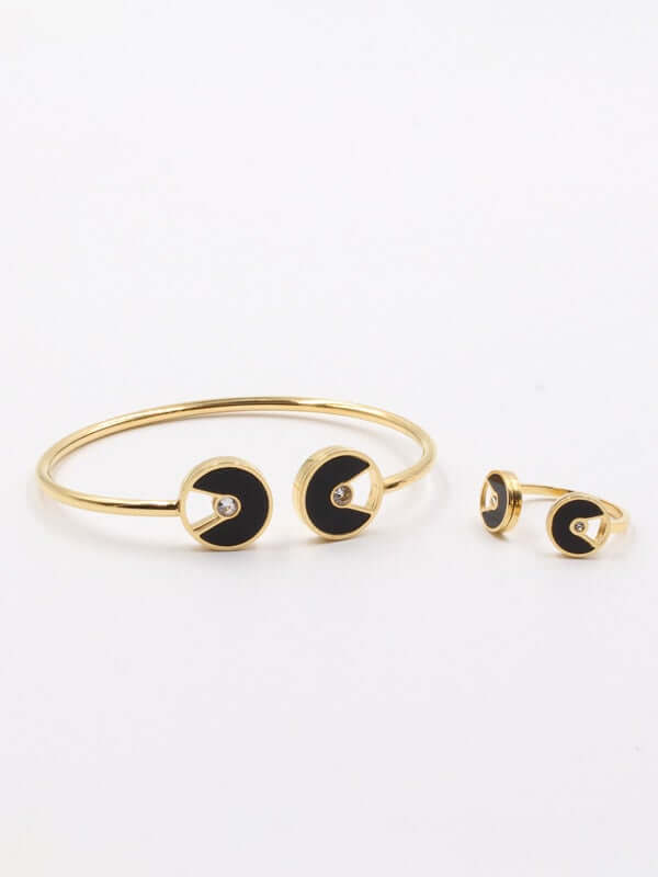 اسواره وخاتم كارتير ملون اسواره CARTIER اسود ذهبي
