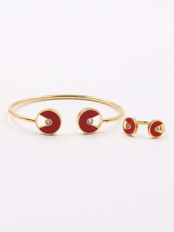 اسواره وخاتم كارتير ملون اسواره CARTIER احمر ذهبي