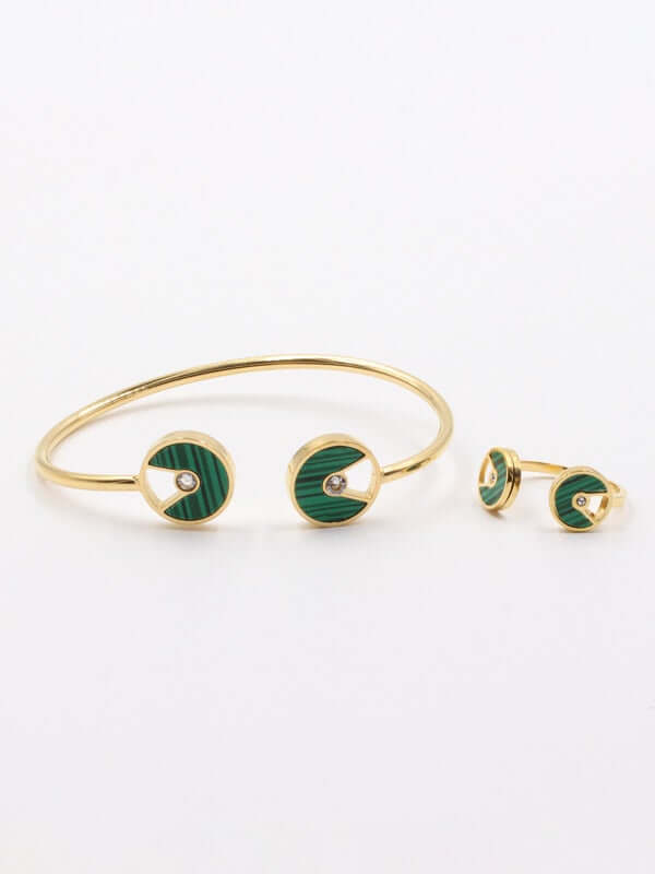 اسواره وخاتم كارتير ملون اسواره CARTIER اخضر ذهبي