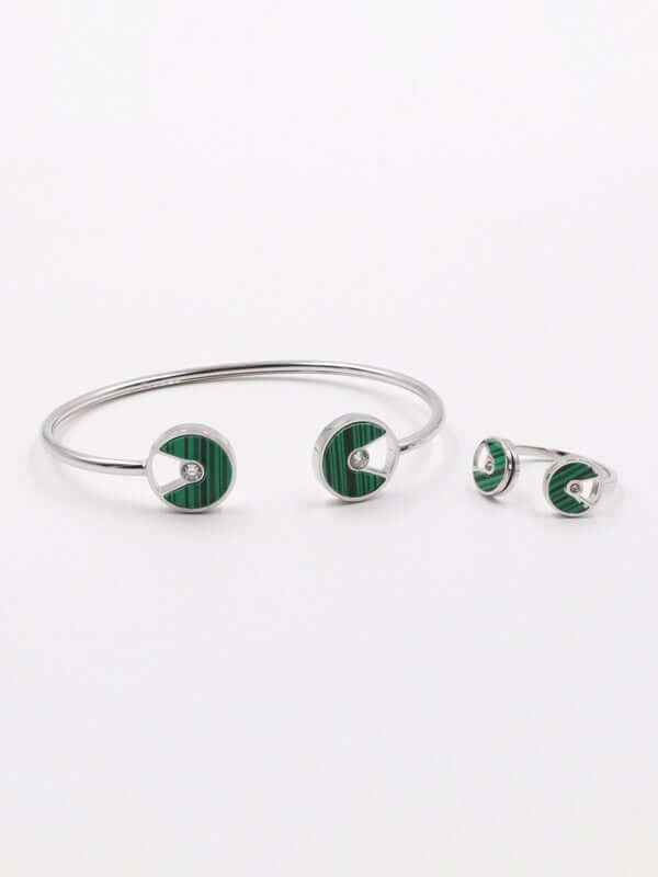 اسواره وخاتم كارتير ملون اسواره CARTIER اخضر فضي