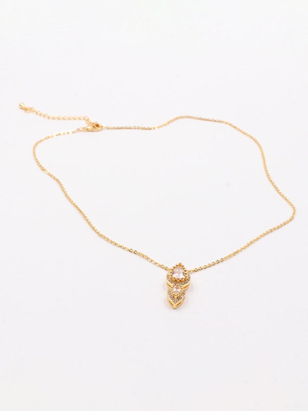 سلسال دمعتين زركون سلسال متوفر 10 لون ابيض ذهبي