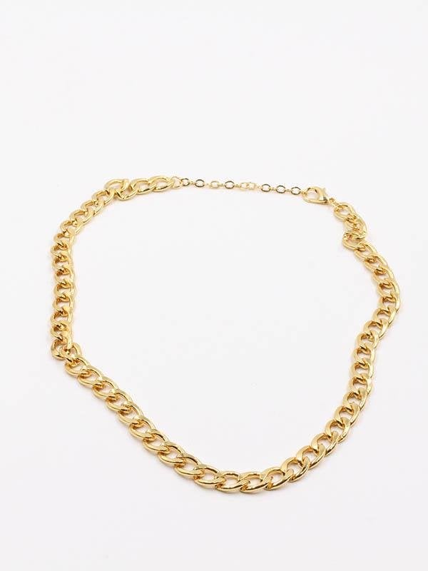 عقد تشوكر جنزير ناعم سلسال متوفر 2 لون ذهبي