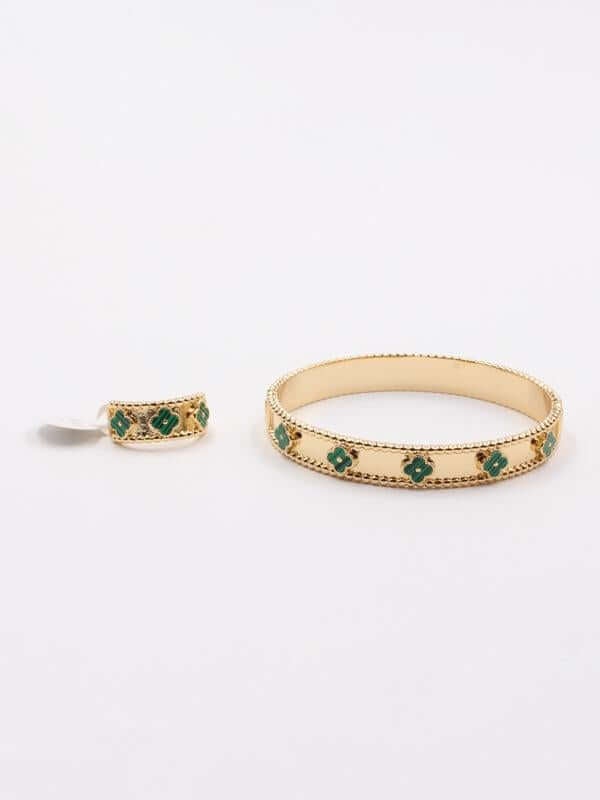 اسواره وخاتم فان كليف بانقل ملونه اسواره van cleef اخضر 7