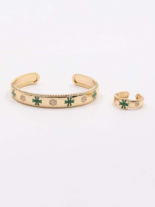 اسواره وخاتم توري بورش ملونه اسواره tory burch اخضر