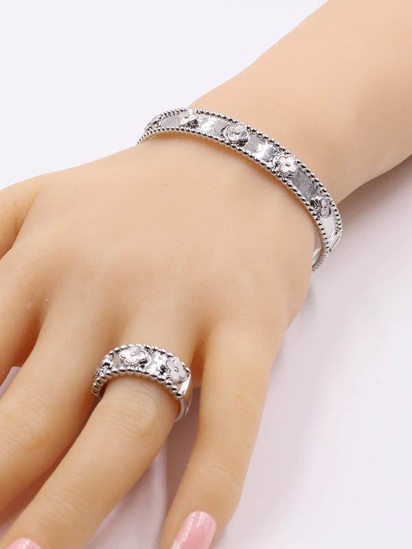 اسواره وخاتم فان كليف قولد فلاورز اسواره van cleef