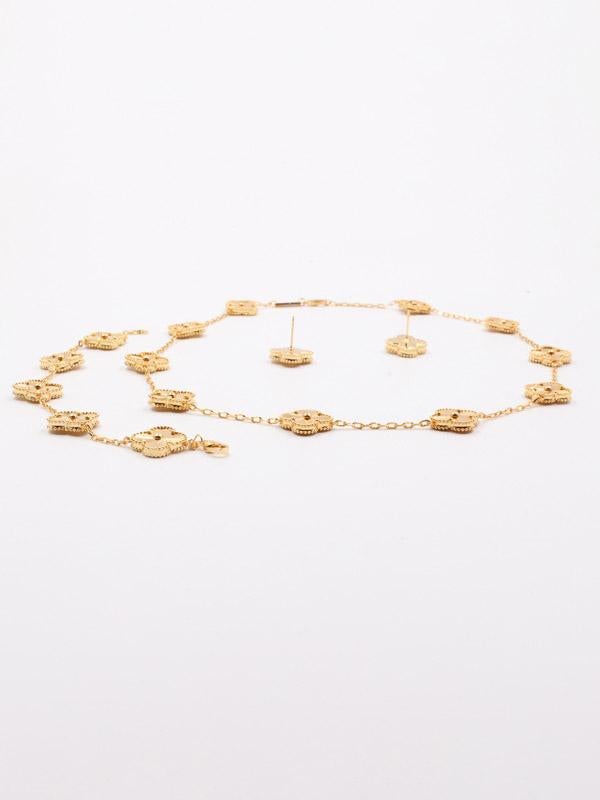 طقم فان كليف قولد ون فلاور 3 قطع اطقم van cleef