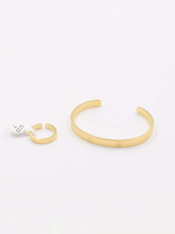 اسواره وخاتم كارتير بانقل لوف اسواره CARTIER ذهبي