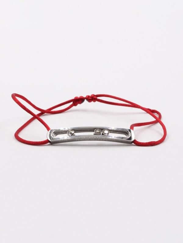 اسـوارة تيتانيوم messika احمر فضي