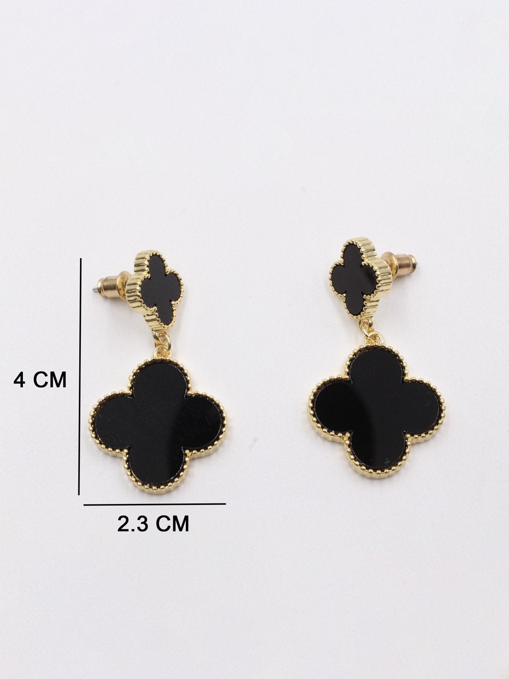 حلق فان كليف وردتين كبير حلق van cleef