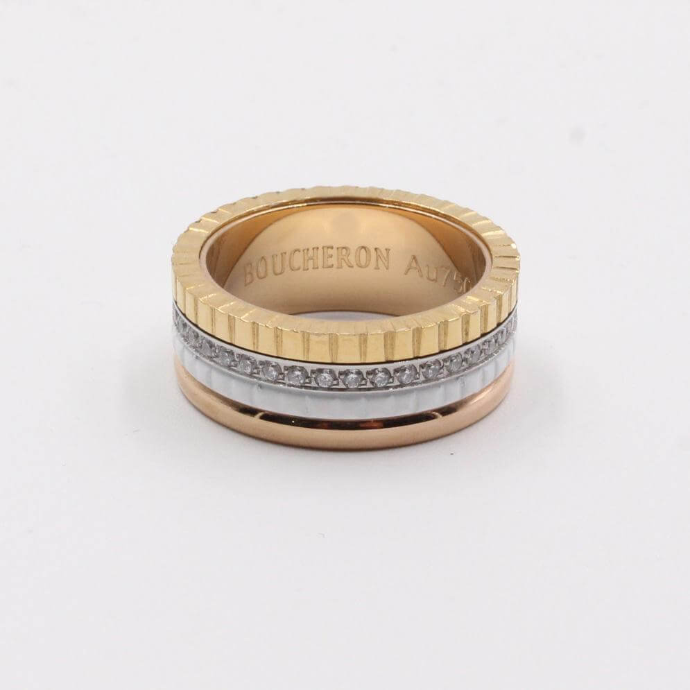 خاتم بوشرون سيراميك خواتم متوفر 3 لون ابيض ذهبي 9