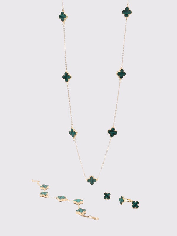 طقم فان كليف طويل 4 قطع اطقم van cleef اخضر