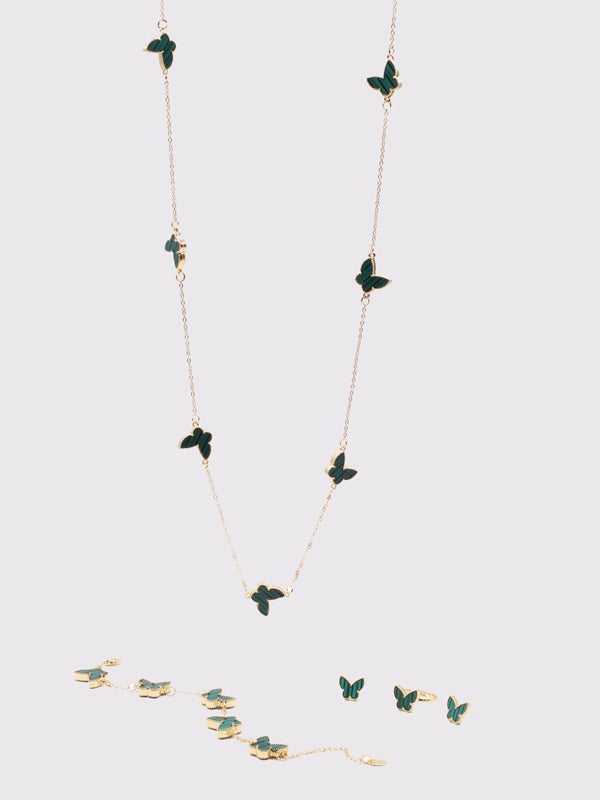 طقم فان كليف طويل 4 فراشة قطع اطقم van cleef اخضر